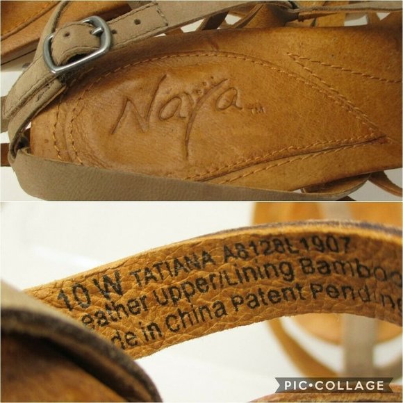 Naya Tatiana Sandals 10W Leather Strappy Comfort - Picture 11 of 12